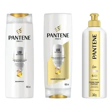 Kit Pantene Liso Extremo Shampoo+cond+creme Pentear 3 Itens Foto mini 1