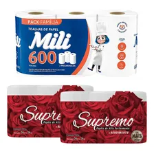 Kit Papel Toalha Interfolha Supremo E Papel Toalha Mili Foto mini 1