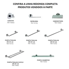 Kit Papeleira Cabide Toalheiro 60cm Toalheiro 30cm Redondo Trend Metais Foto mini 4