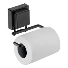 Kit Papeleira Gancho Toalheiro Duplo Ventosa Preto Fosco Foto mini  3