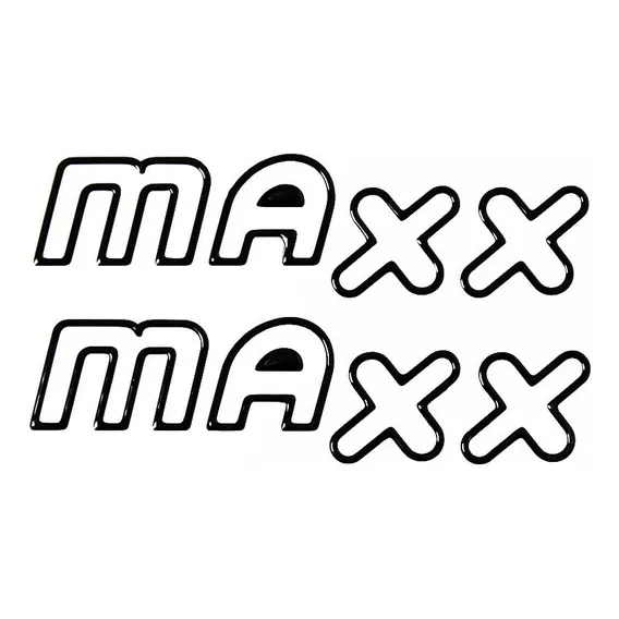 Kit Par Adesivos Compatível Celta Maxx Resinados Preto R675 Foto 1
