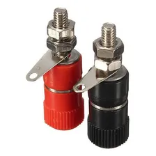 Kit Par Borne Para Plug Banana Preto E Vermelho 11x33mm Cor Não Aplica Foto  mini 1