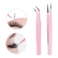 Kit Par De Pinças Alongamento De CĂlios Fio A Fio Vetus Foto mini 2