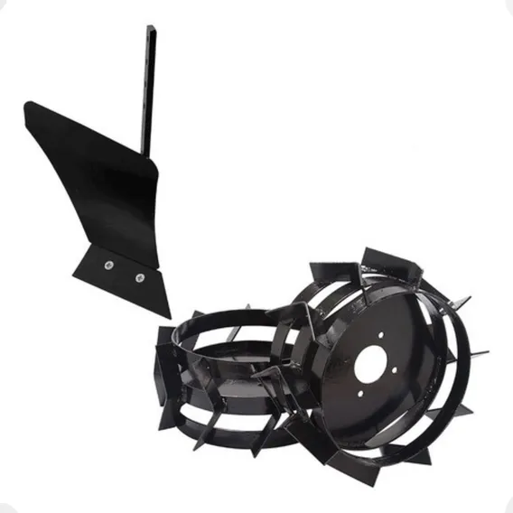 Kit Par De Rodas De Ferro E Arado Aiveca Para Motocultivador Foto 1