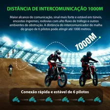 Kit Par Fone Moto Ejeas Q8+ Controle Guidão Intercomunicador Foto mini  3