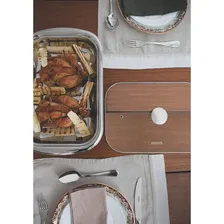 Kit Para Assar E Servir Cosmos 4 Peças Aço Inox com Tampa de Vidro Cinza Tramontina Foto mini  2