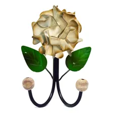 Kit Para Banheiro Com Flores Em Ferro Decoração Cor Betume Foto mini  3