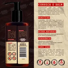 Kit Para Barba Shampoo Balm Oleo Pente Curvo Barba De Macho Foto mini 3