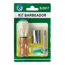 Kit Para Barbear Aparelho De Metal Pincel E Lâmina Foto mini 1