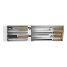 Kit Para Churrasco 6 Peças No Conjunto Madefer Inox Foto mini  2