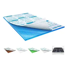 Kit Para Cobertura Em Madeira 3,00x3,00 Em Policarbonato 6mm Cor Azul - 26% De Transmissão De Luz Foto  mini 1