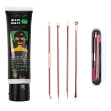 Kit Para Eliminar Cravos E Espinhas Máscara Negra + Extrator Foto mini 1