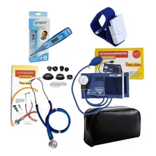 Kit Para Enfermagem Com Aparelho De Pressão Premium Cor Azul Foto  mini 1