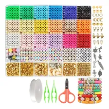 Kit para Fazer Pulseiras com Contas de Argila 4600 Contas 500 Kits de Adornos Foto  mini 1