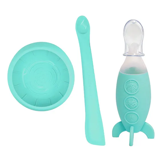 Kit Para Introdução Alimentar Azul - Marcus & Marcus Foto 1