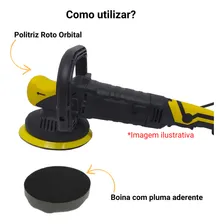 Kit Para Polimento - Boinas De Espumas Boinas De Lã 5 Pol Rolyjones Boinas para polimento Foto mini  3