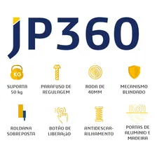 Kit Para Porta De Correr Sobrepor 26mm Jp360 Joelini Foto mini 4