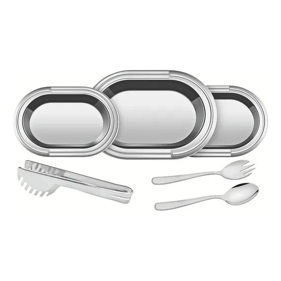 Kit Para Servir Em Aço Inox Ciclo Com 6 Peças Tramontina Foto 1