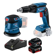 Kit Parafusadeira Drywal Lixadeira Bosch 18v Bivolt Combo Foto mini 1