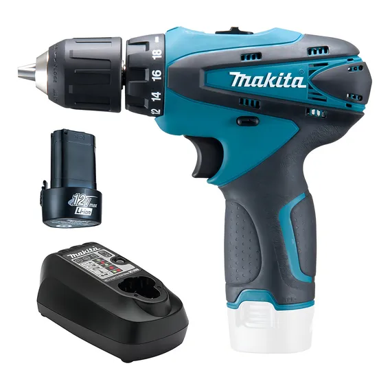 Kit Parafusadeira E Furadeira Df330dz Makita E Bateria Bl10 Cor Azul Foto 1