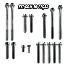 Kit Parafuso Tampa Motor Cromado 16 Pcs C100 Biz 2013 E/d Gm Foto mini 3