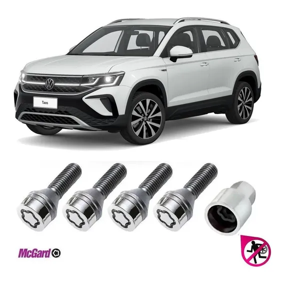 Kit Parafuso Trava Antifurto Roda Vw Taos Original Foto 1