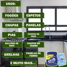 Kit Pasta E Pedra De Polir E Lustrar Fogões A Lenha E Chapas Foto mini 3