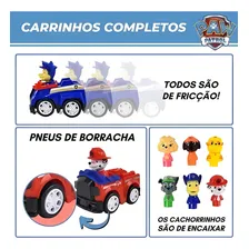 Kit Patrulha Canina Com 6 Carrinhos 6 Cachorros De Brinquedo Foto mini 4