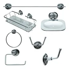 Kit P/banheiro Inox Completo 7 Peças 5 Anos De Foto mini 1