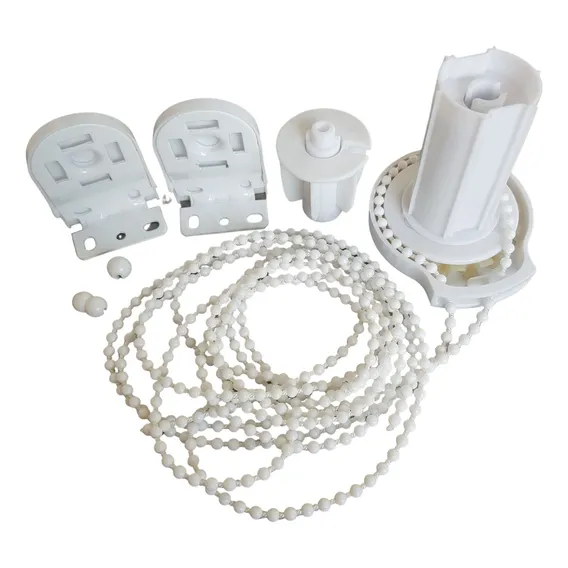 Kit peças Para Cortina Persiana Rolo Tubo 38mm Corrente 5 Mt Cor Branco Foto 1