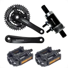 Kit Pedivela 3v Shimano Tourney Ty301 Movimento Central Foto  mini 1