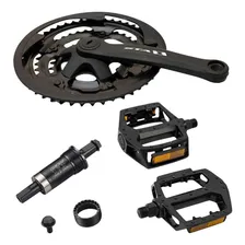 Kit Pedivela Triplo 170mm + Pedal AlumÃnio + Central Bike Foto mini 1