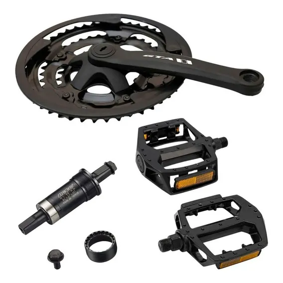 Kit Pedivela Triplo 170mm + Pedal AlumÃnio + Central Bike Foto 1