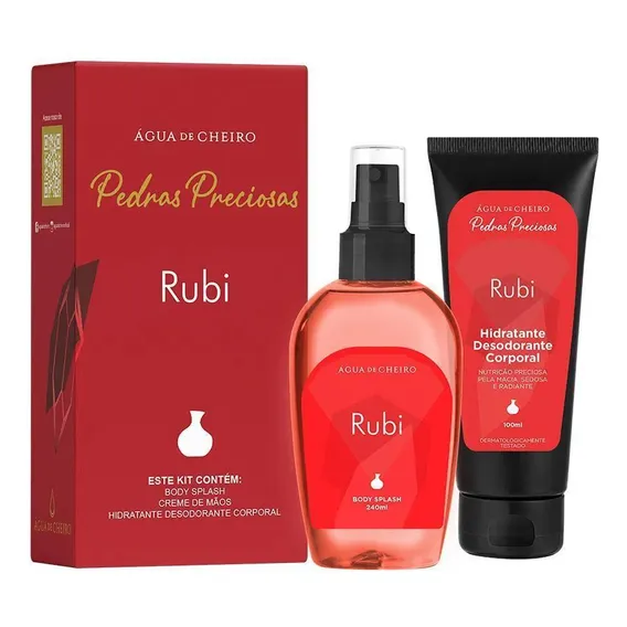 Kit Pedras Preciosas Rubi Body Splash100ml+body Lotion 100ml Foto 1