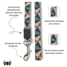Kit Peitoral E Guia Para Cachorro De Médio Porte Cor Abstrata Foto mini 3
