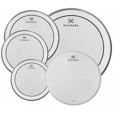 Kit Pele Bateria Transparente 10 12 14 14 22 Michael By Remo Foto  mini 1