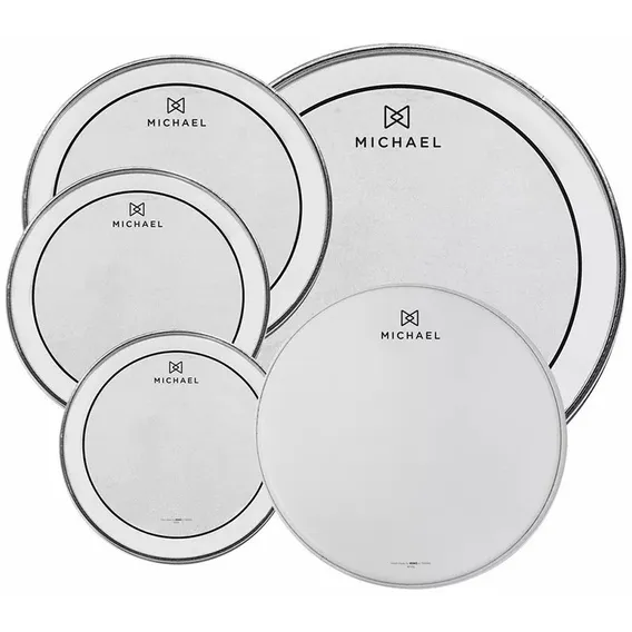 Kit Pele Bateria Transparente 10 12 14 14 22 Michael By Remo Foto 1