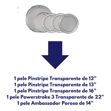Kit Peles Encore Pinstripe Clear 12, 13, 16, 22, 14 Caixa Foto mini 3