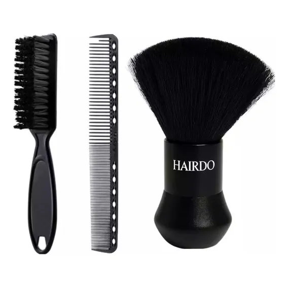 Kit Pente Umi y Espanador Black E Escovinha De Limpeza Preto Foto 1