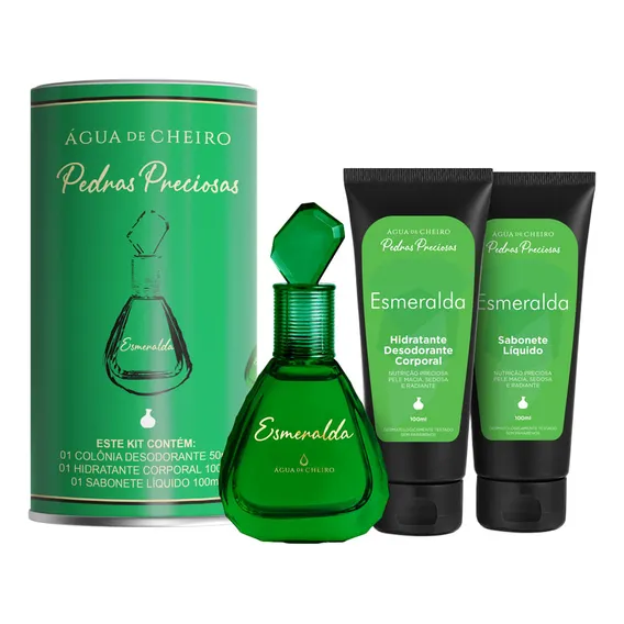 Kit Perfume Pedras Preciosas Esmeralda- 01 Perfume Foto 1