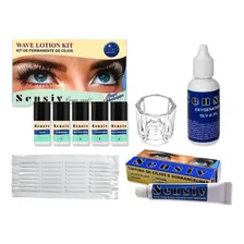 Kit Permanente Cílios Sensiv + Tintura E Ox + Copo Dappen Cor Preto Foto mini 1