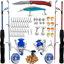Kit Pesca Completo Molinete 3 Rolamento Com Vara Acessórios Foto mini  2
