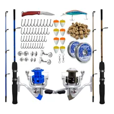 Kit Pesca Completo Molinete 3 Rolamento Com Vara Acessórios Foto  mini 1