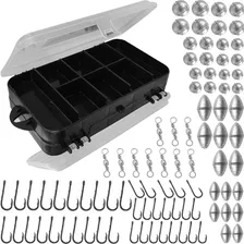Kit Pesca Esportiva Estojo Premium Anzol Chumbo Girador Boia Foto mini  2