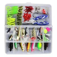 Kit Pesca Iscas Artificiais + Alicate + Estojo 101 Peças Cor Variado Foto mini 1