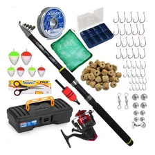 Kit Pesca Pescaria Completa Vara 1,70m Molinete Maleta Itens Foto  mini 1