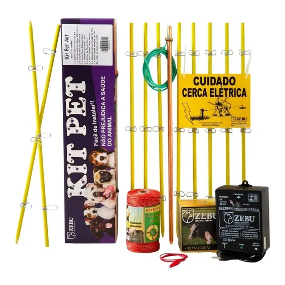 Kit Pet Cerca Elétrica Zebu Cerca Elétrica Pequenos Animais 110V/220V Foto 1