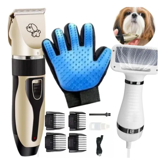 Kit Pet Shop Luva, Tosa E Secador Essenciais Rápida Foto 1