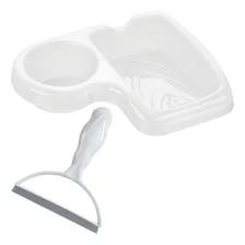 Kit Pia Cozinha Porta Detergente Bucha + Lixeira + Rodinho Cor Branco Foto mini 4