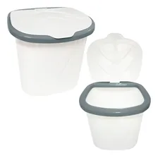 Kit Pia Cozinha Porta Detergente Bucha + Lixeira + Rodinho Cor Branco Foto mini 3